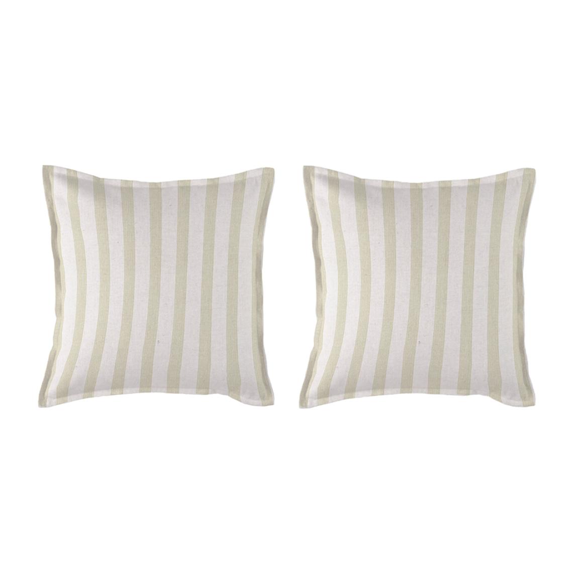 2 taies d'oreiller en 100% percale de coton organic BENGALE sable