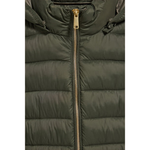 Chaqueta ultralight verde Corey de capucha extraíble y bordado PC