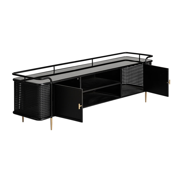 Mueble tv de hierro en color negro