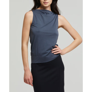 Smanicato scollo barchetta seamless