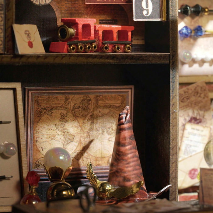 Una casa llena de Magia. Maqueta 3D realista con gran detalle y luces led.