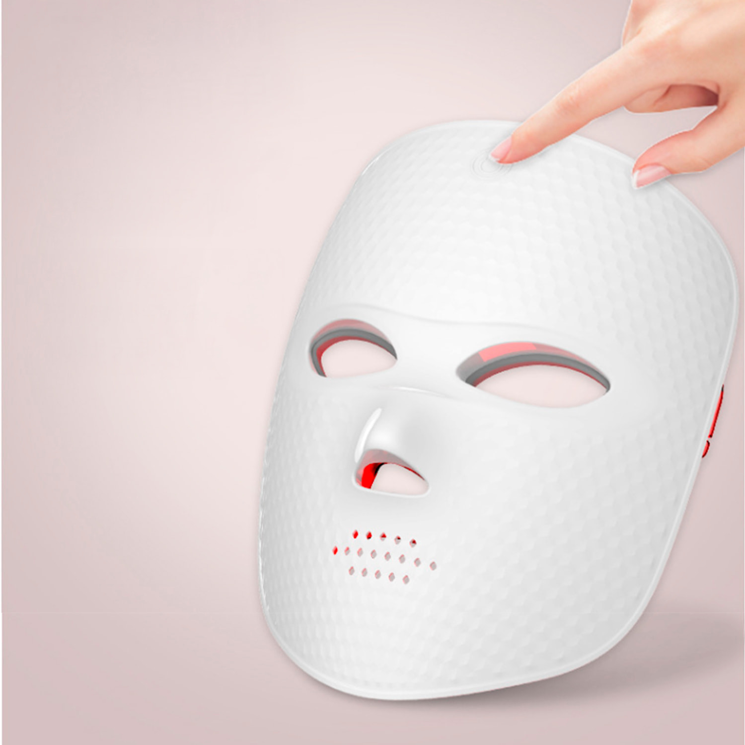 Maschera facciale per trattamento con luce LED a 7 colori.