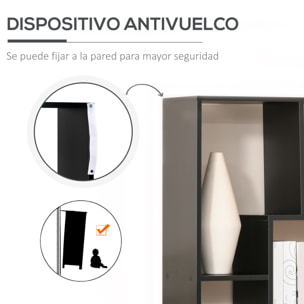 Estantería Moderna, Biblioteca Estrecha con 8 Estantes, Librería para Salón, Dormitorio, Estudio, Oficina, 70x24x178 cm, Negro