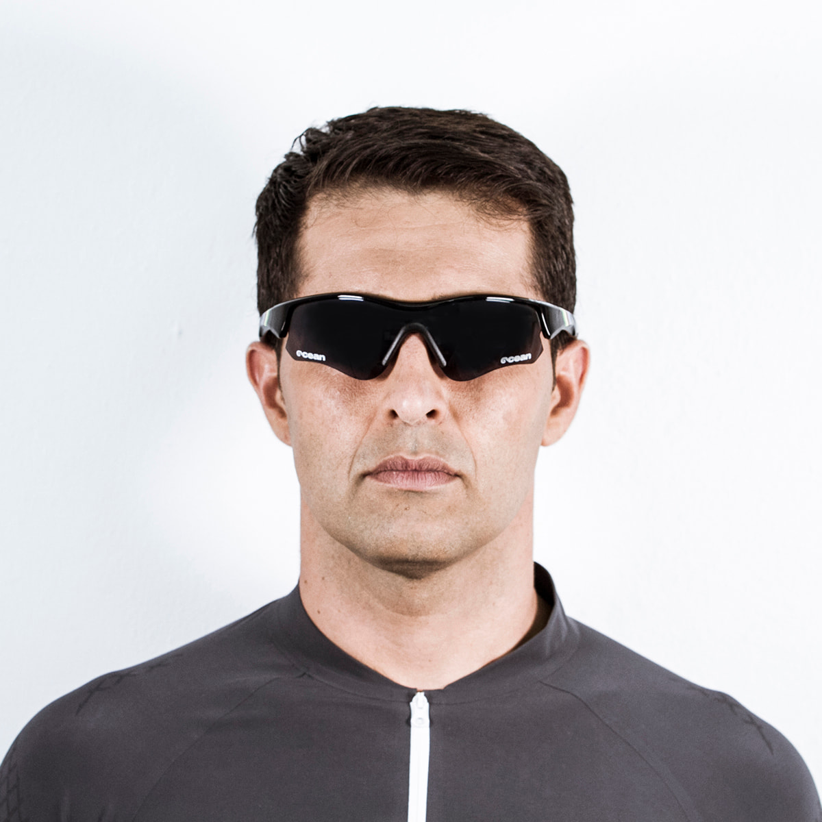 Gafas de ciclismo OCEAN IRON - Negro brillante / Revo negro