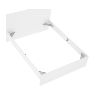 Letto matrimonialeLupit, Sommier per camera da letto, Giroletto per stanza, Struttura porta materasso, 266x205 h100 cm, Bianco