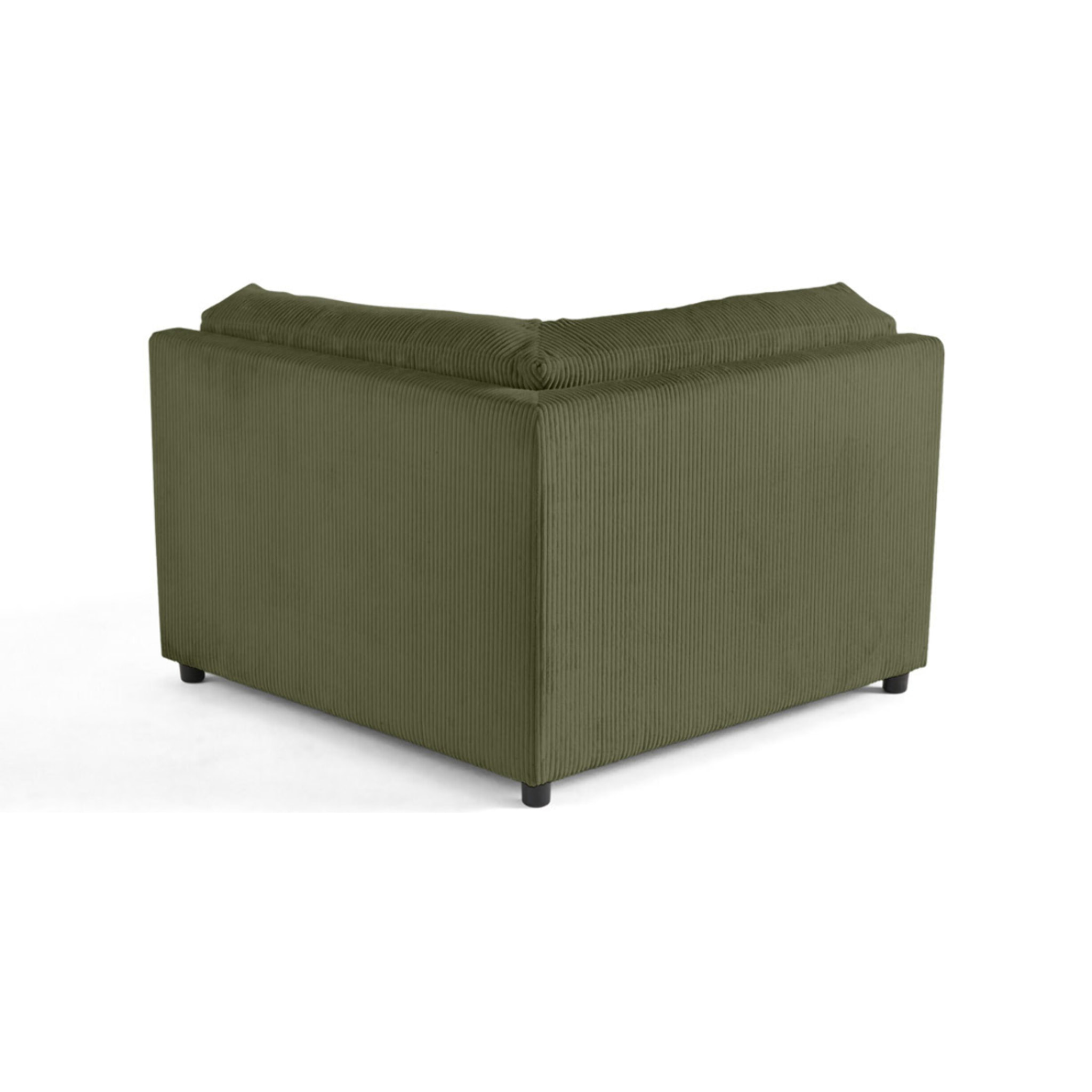 Garance - module d'assise d'angle réversible - en velours côtelé - Vert