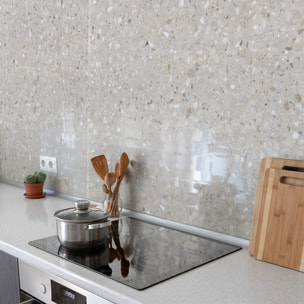 Crédence adhésive - TERRAZZO GRIS BLANC - 60x100cm