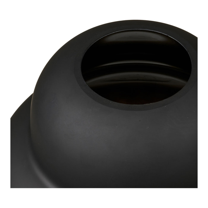 Vaso in vetro soffiato a bocca nero ø21x20 cm