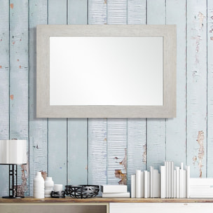 Espejo rectangular Vintage poliestireno blanco decapé 109x79x2 cm