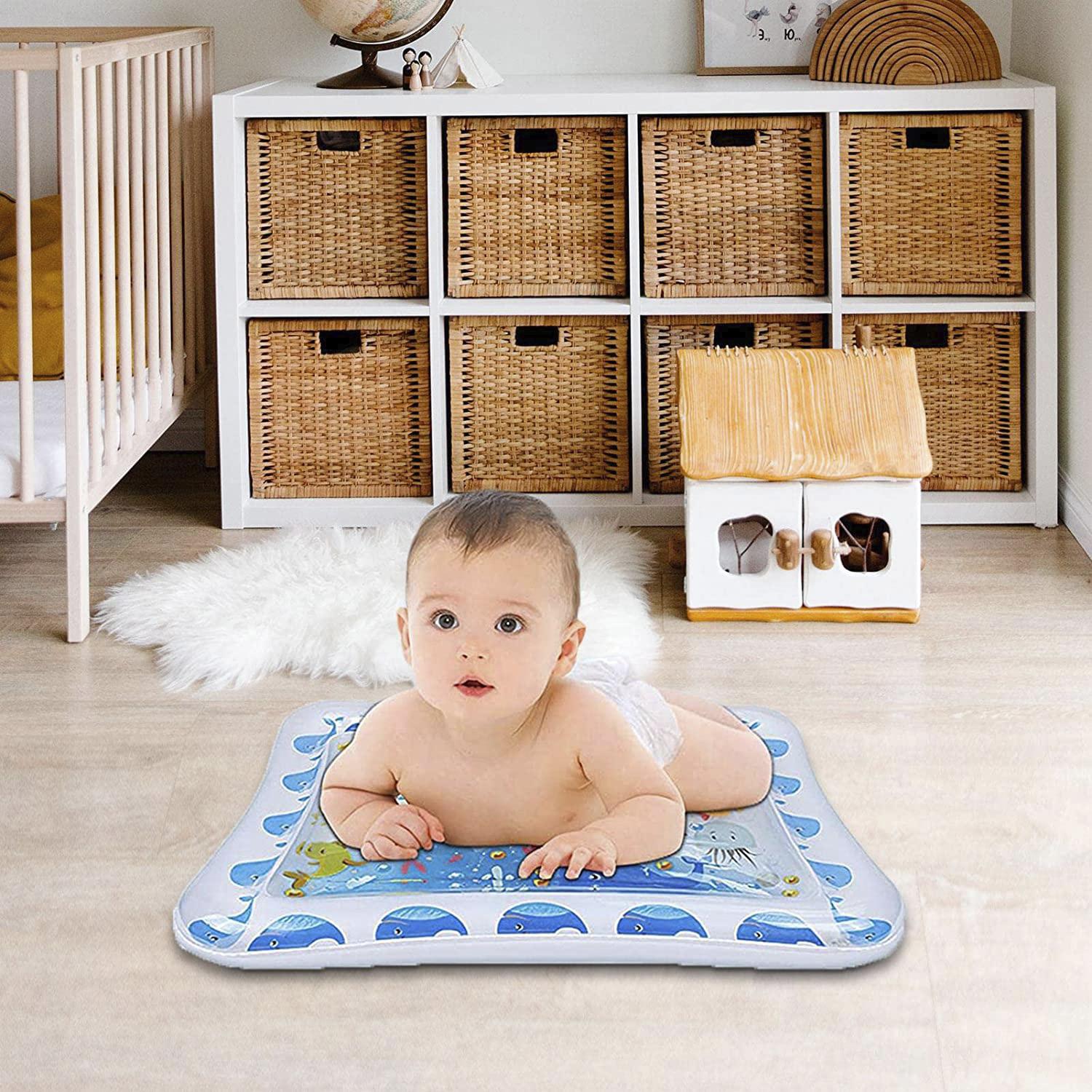 DAM Colchoneta hinchable infantil diseño vida marina. 70x50cm. 66x46x10 Cm. Color: Azul