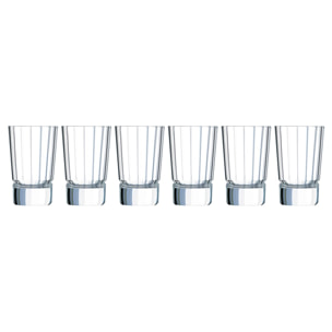 6 verres à shooter 6 cl Macassar - Cristal d'Arques