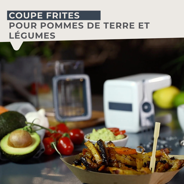 Coupe frites manuel avec récipient et brosse de nettoyage Fackelmann Easy Prepare