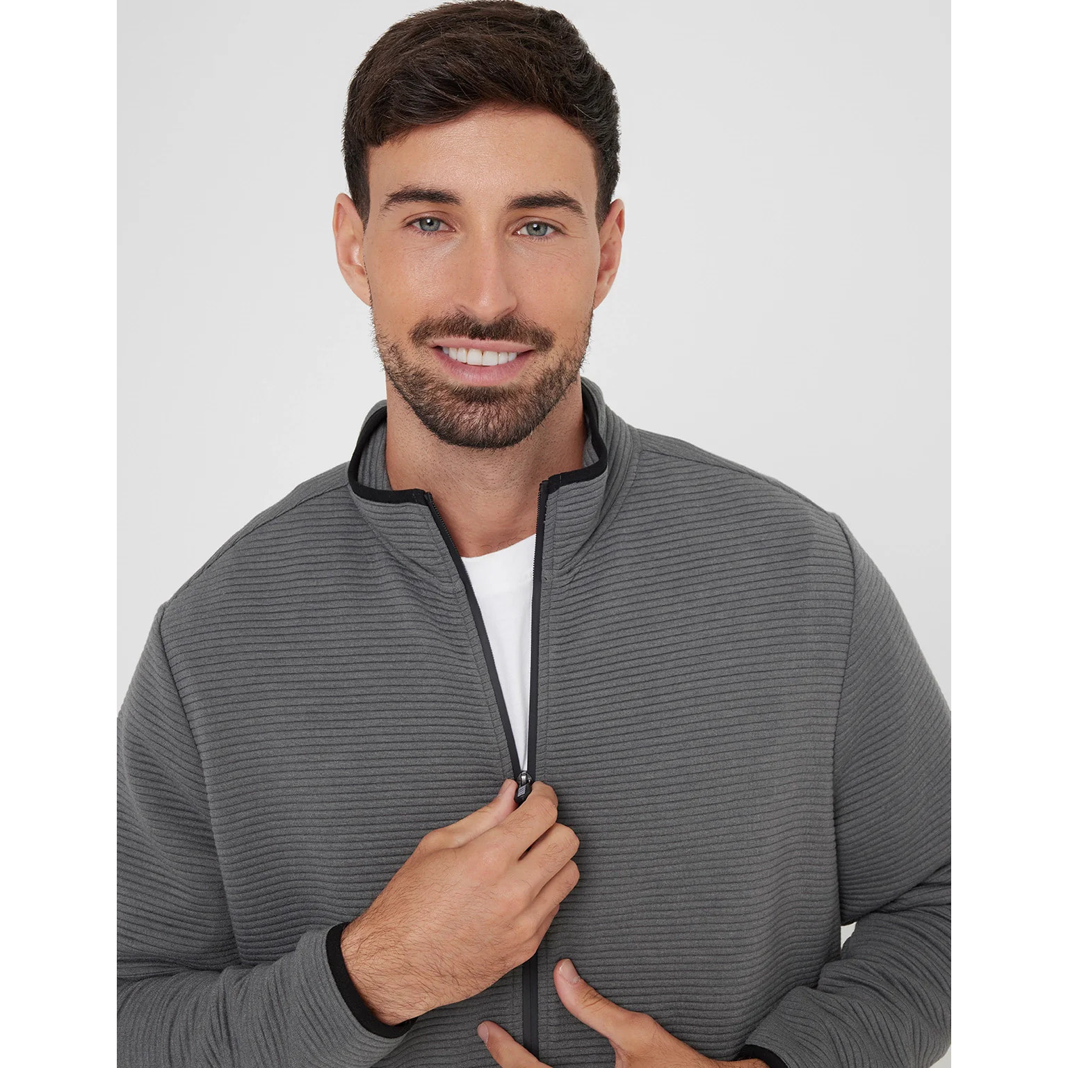 Chaqueta Cremallera Gris - Tigio