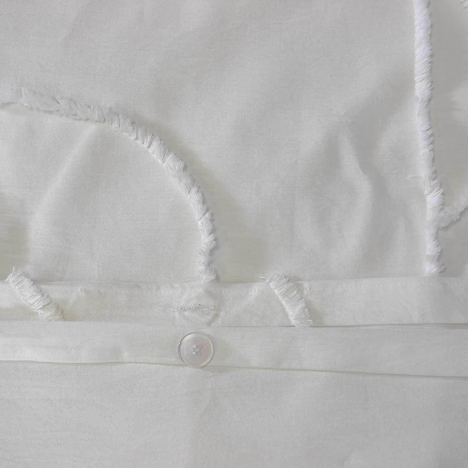 Parure housse de couette coton blanc