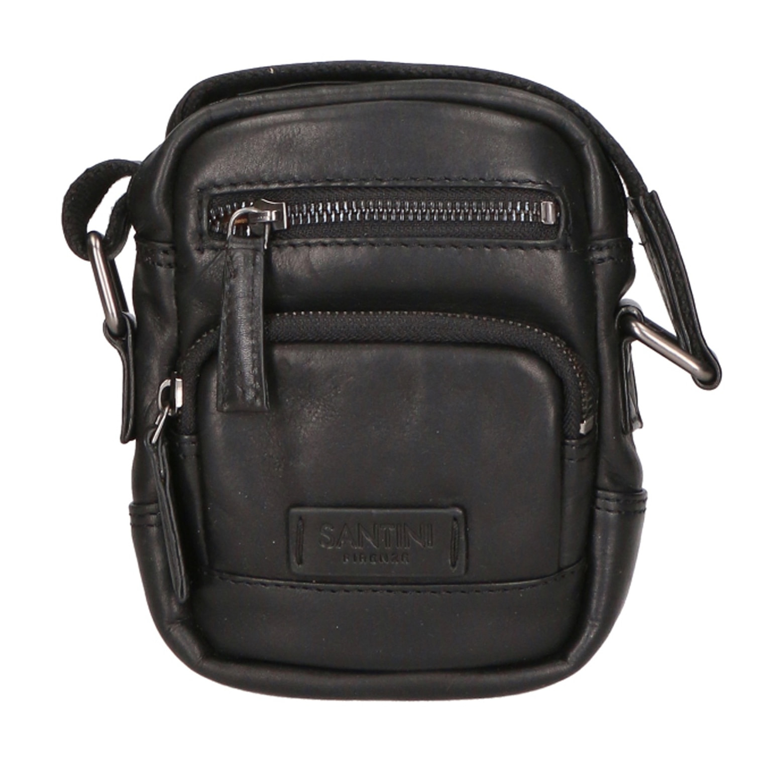 Borsa a tracolla unisex vera pelle - Modello False - Made in Italy - 17.0 x 17.0 x 3.0 cm