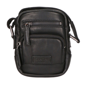 Borsa a tracolla unisex vera pelle - Modello False - Made in Italy - 17.0 x 17.0 x 3.0 cm