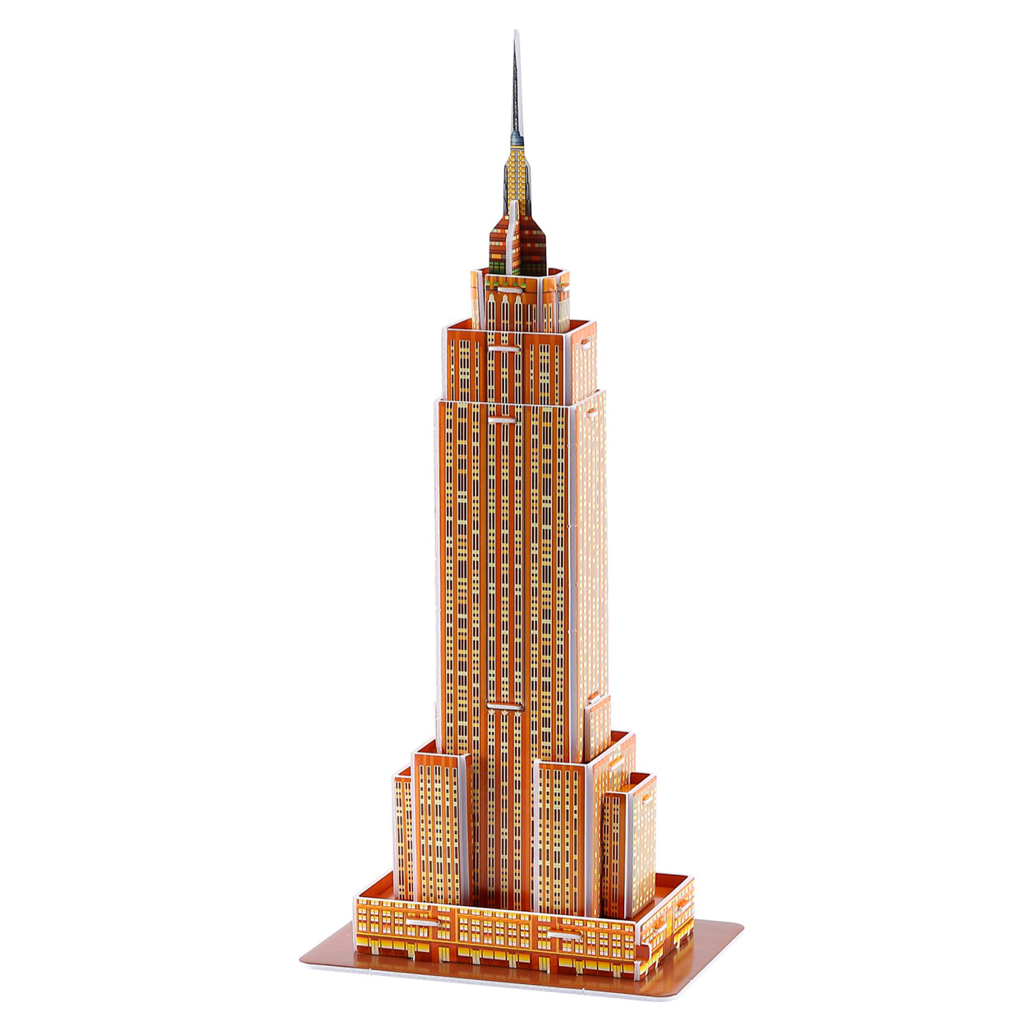 Puzle 3D in cartone dell'Empire State Building a New York. 24 pezzi.