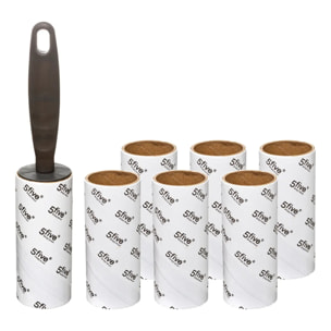 Brosse à vêtements 6 recharges gris