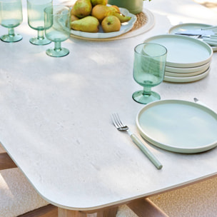 Table de jardin Nelora 8 places 100x210cm beige