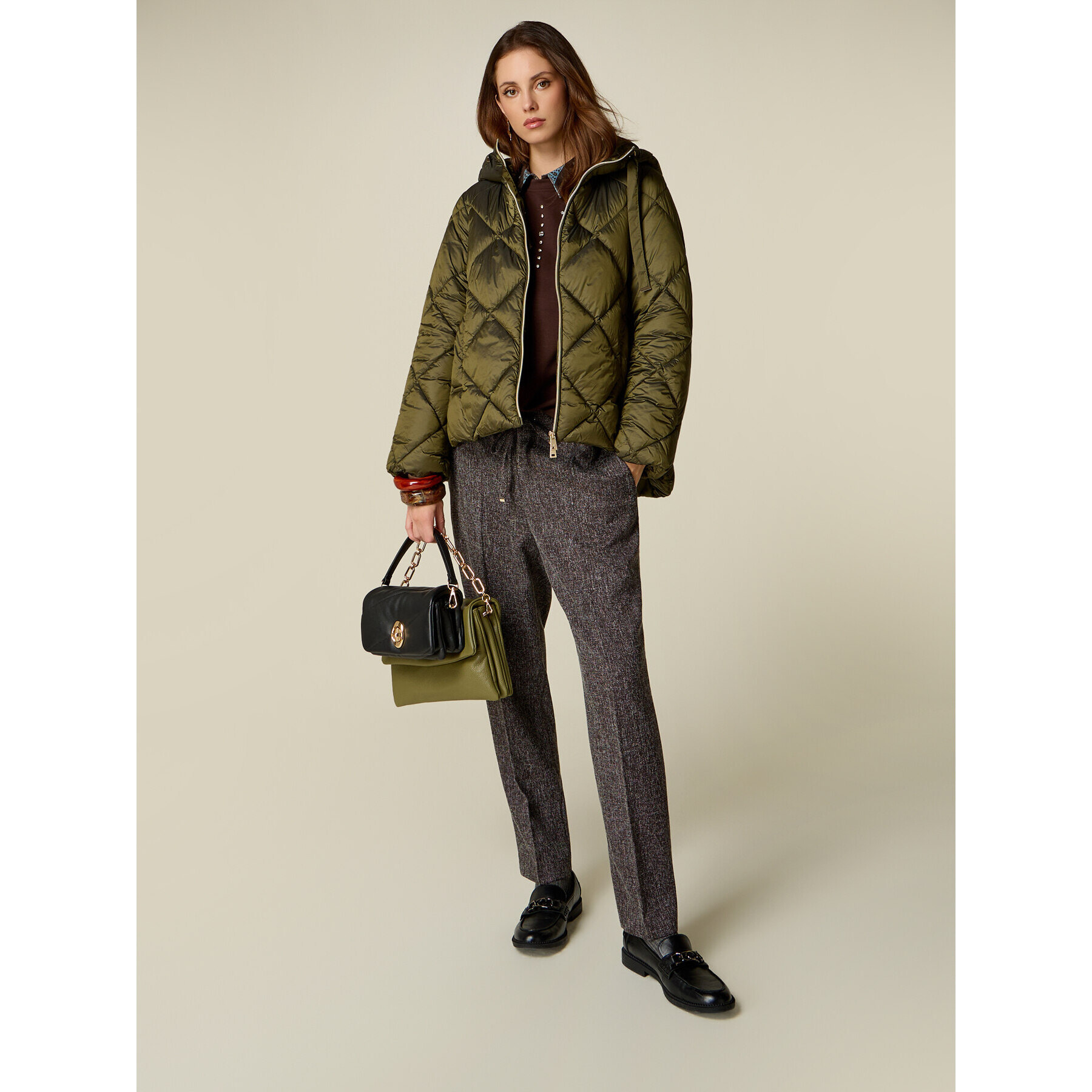 Oltre - Joggers in tessuto misto viscosa - Grigio