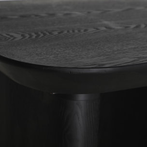 Mesa auxiliar de madera de abeto en color negro de 58x58x61cm