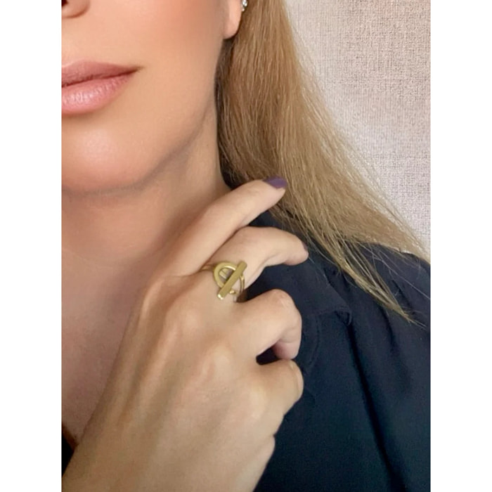 Anillo Cierre en latón chapado plata de ley 10µ