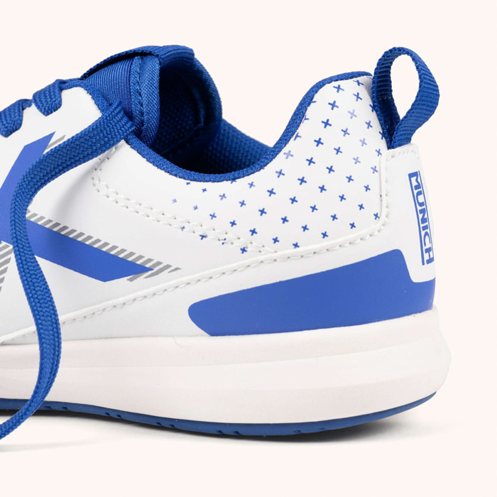 Zapatilla de Fútbol Sala para Niños en Blanco y Azul MUNICH RONDITO KID 14