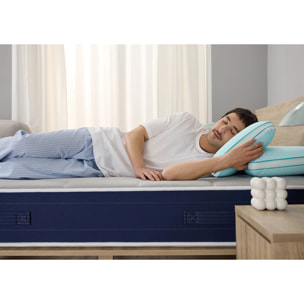 Colchón El Hybrid Techno • Firm - Viscoelástica firme de acolchado, tejido termoregulador, muelles ensacados - Altura ±28cm