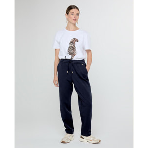 Pantaloni jogger elastici con cintura