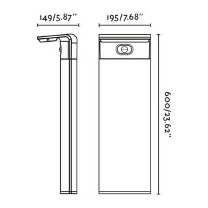 LUMA M Balise gris foncé