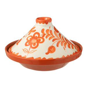 J-Line tajine Granada - céramique - blanc/orange