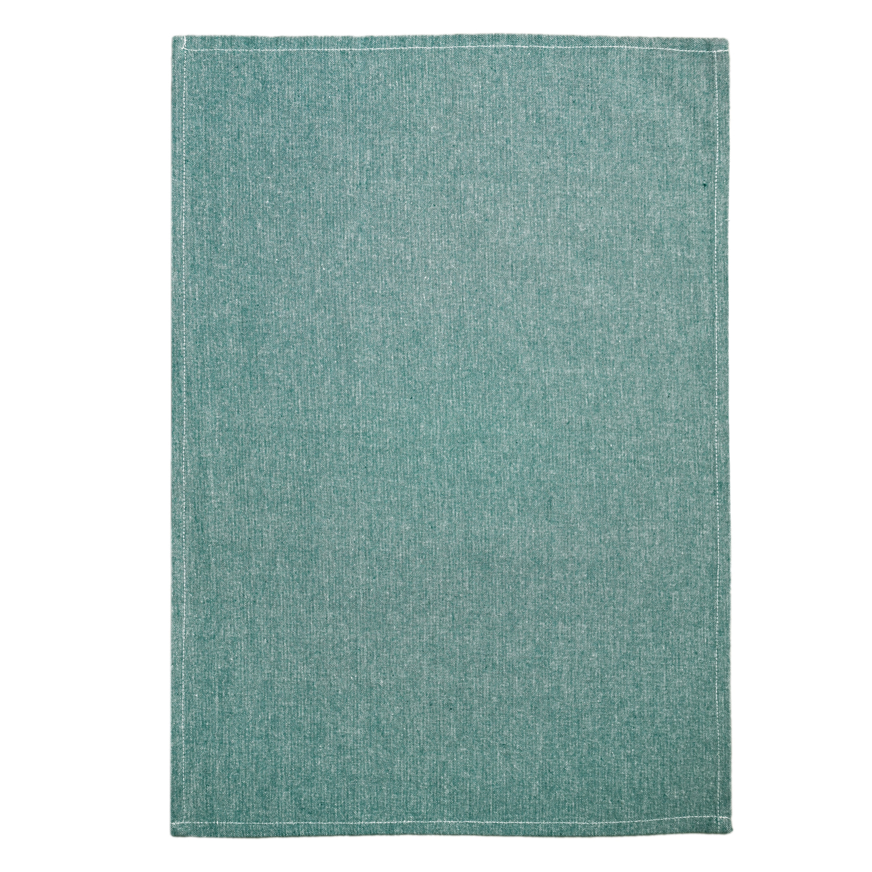 Torchon de cuisine en coton uni aspect tissé - Bleu
