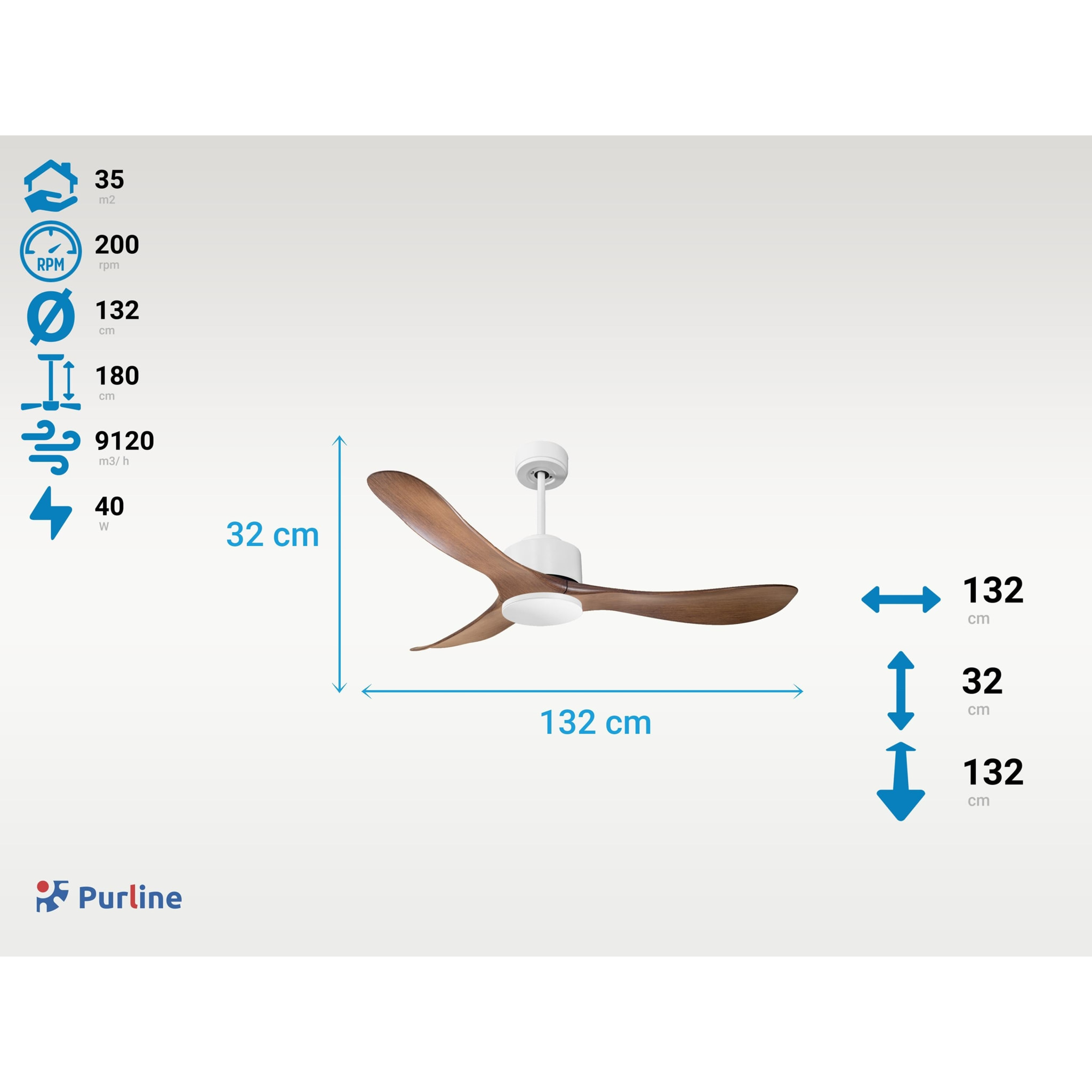 Ventilateur de plafond Réversible Lumière  Thermostat Wifi Moteur à courant continu Toits en pente Télécommande Hypersilence Mémoire Shopify Vendible (AUTOMATIQUE) 40   W Blanc