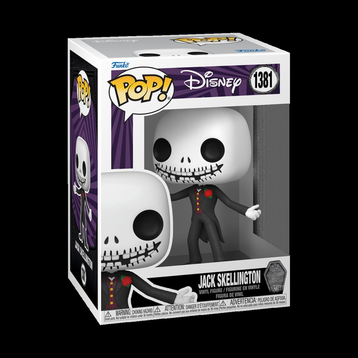 Nightmare Before Christmas 30th Funko POP Disney Vinile Figura Jack Formale 9 cm