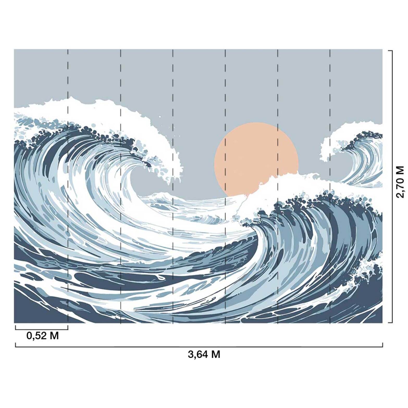 Papier peint Vague solaire Intissé