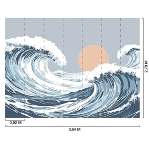 Papier peint Vague solaire Intissé