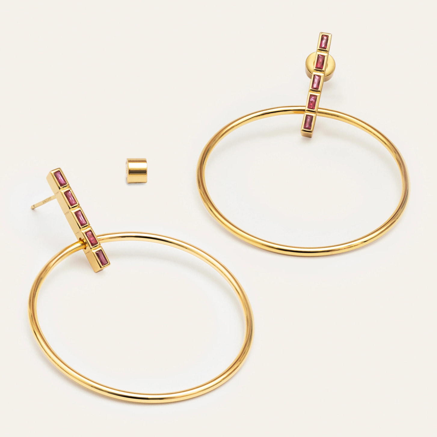 Pendientes Ophelia Rosa Baño Oro