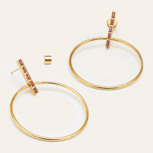 Pendientes Ophelia Rosa Baño Oro