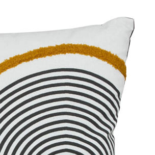 Coussin Kubus noir et blanc 45x45cm