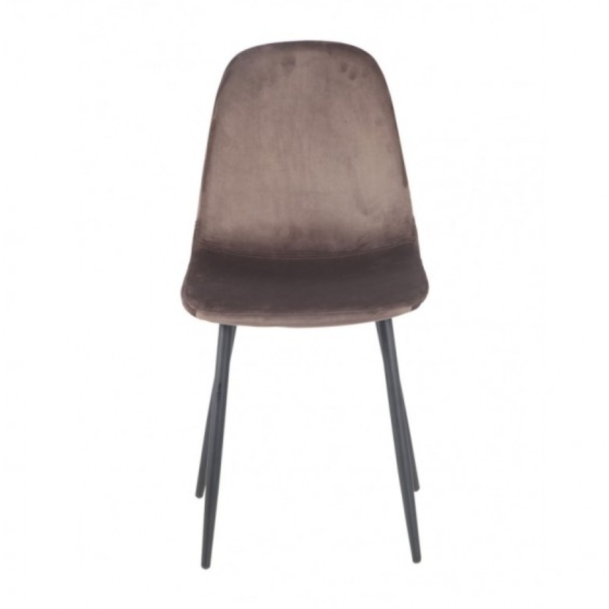 Chaise en tissu velours avec piètement en métal noir - NINA