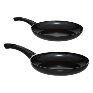 2 poêles en aluminium D24/28cm