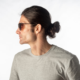 Gafas de sol PALO ALTO ARLES - Marrón transparente / Marrón degradado y patillas de metal negro mate