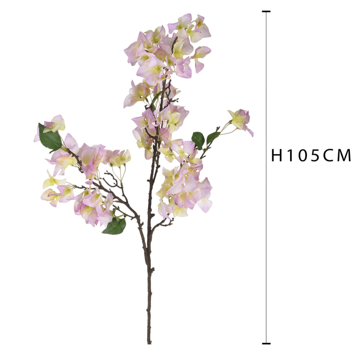 Fiore Di Bougainvillea. Altezza 105 Cm - Pezzi 3 - 5X105X4cm - Colore: Rosa - Bianchi Dino - Fiori Artificiali