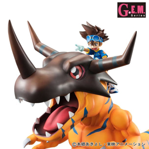 Digimon Adventure G.e.m. Series Pvc Statua Greymon & Taichi 25 Cm Megahouse