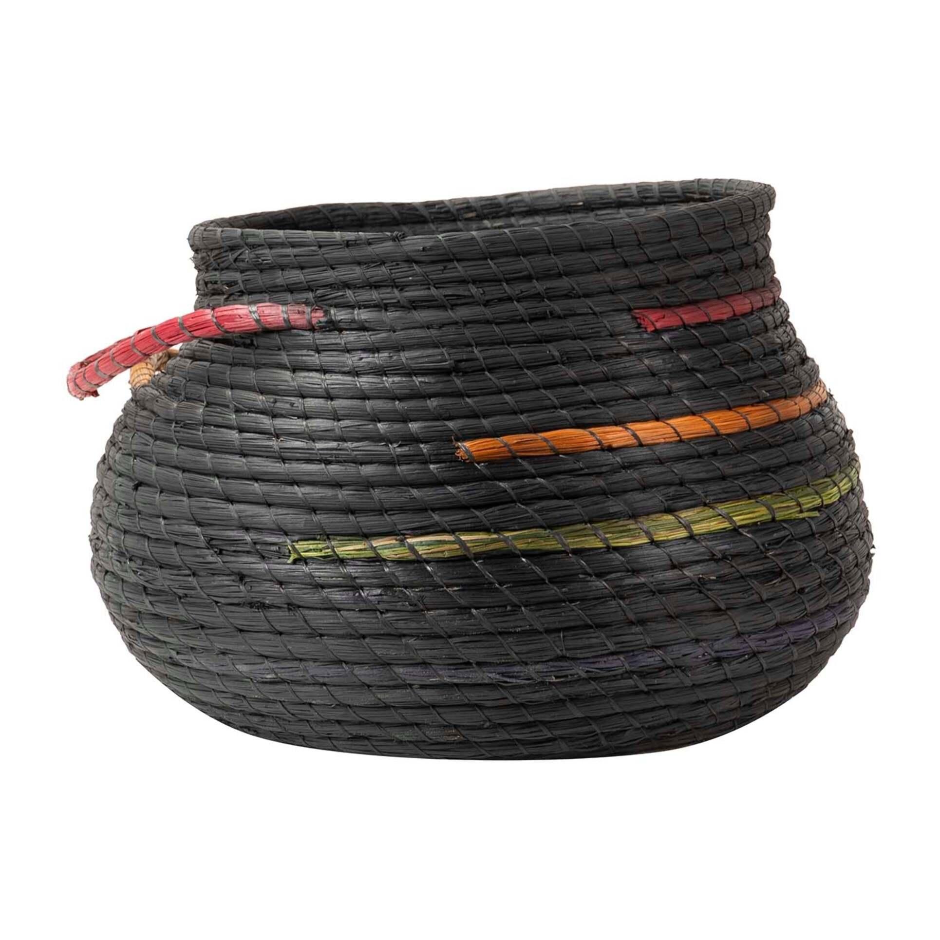 Cesto Fibra Natural Negro 48x48x36 Cm