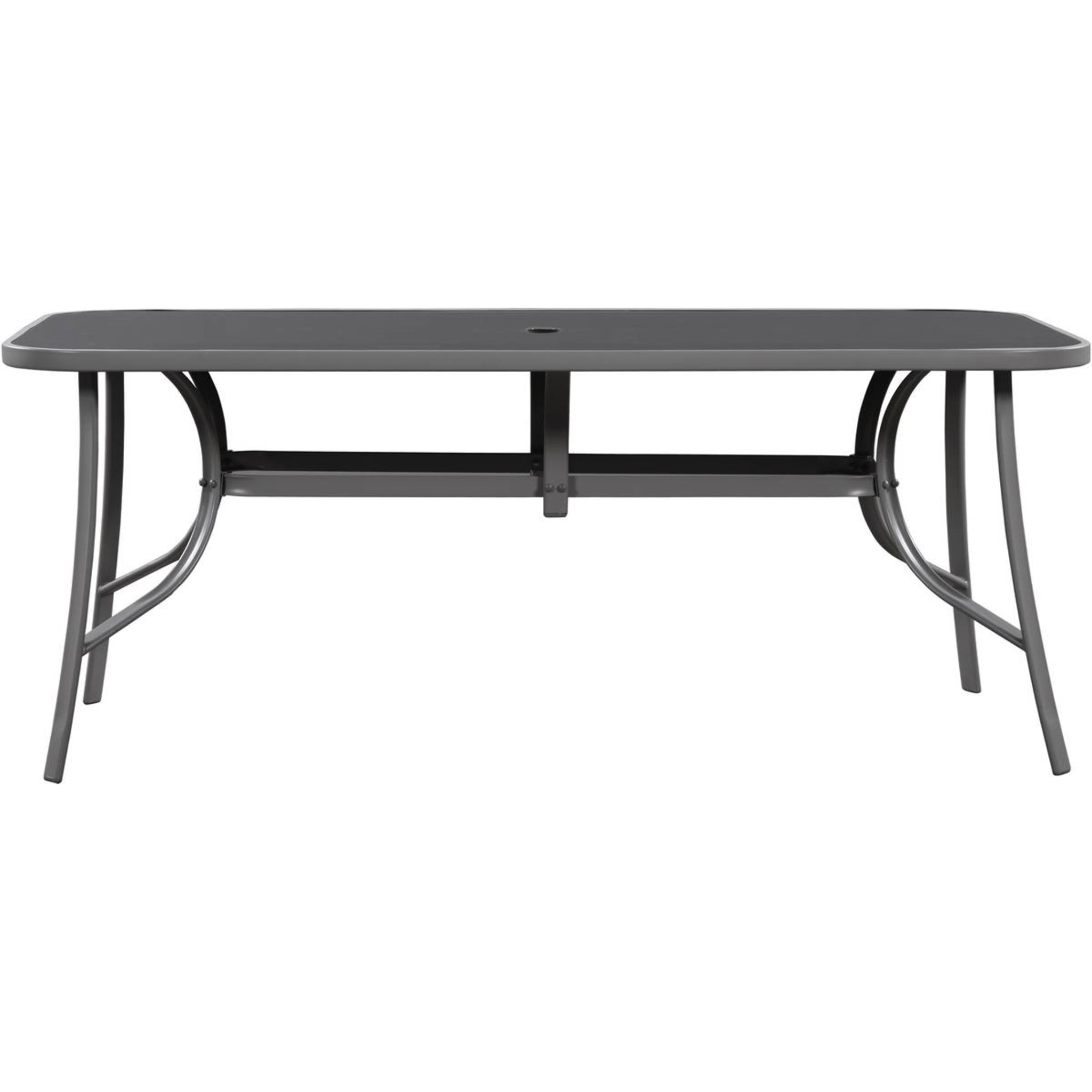 Table et chaises de jardin en textilène "Cordoba XL 180" - Phoenix - 8 places - Gris foncé