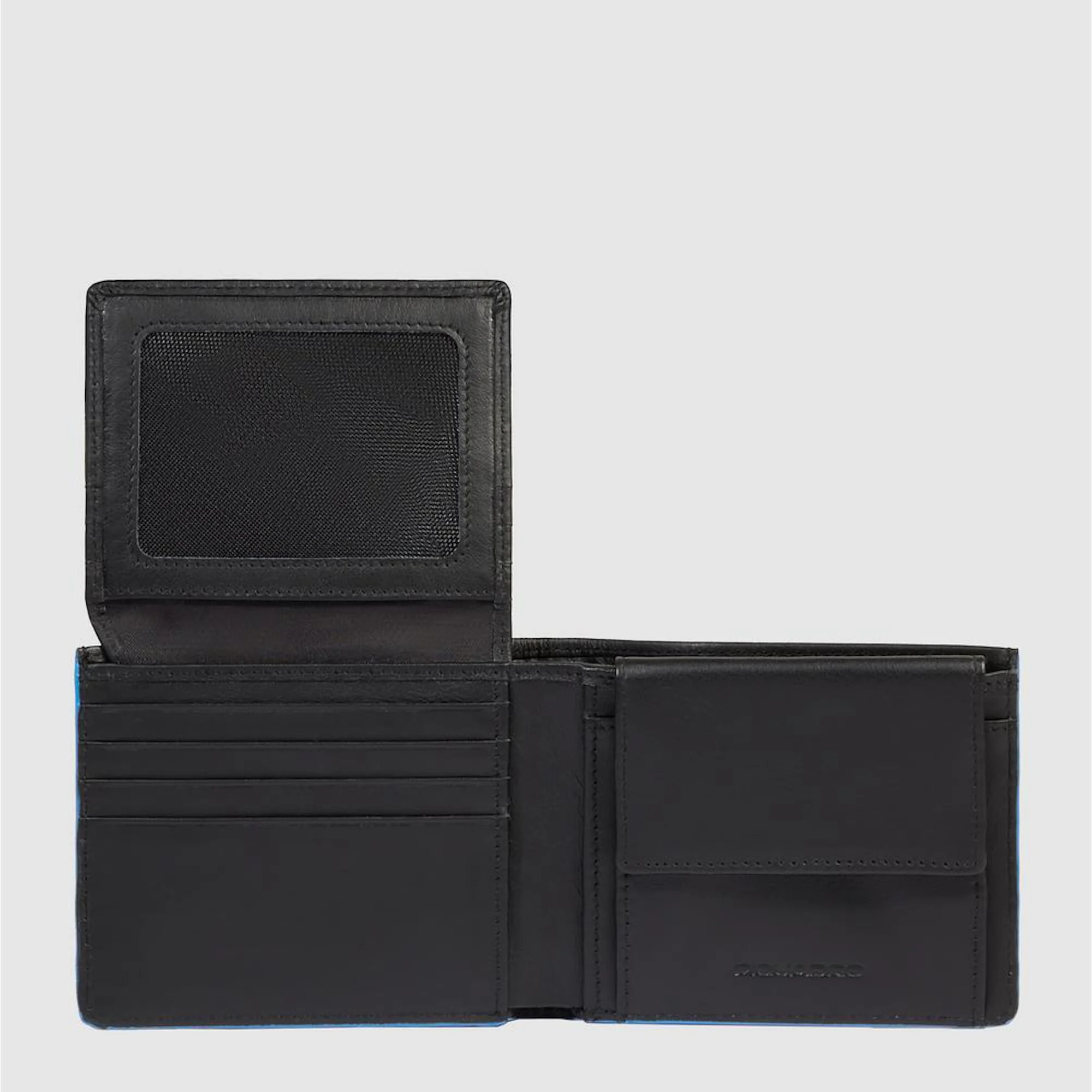 Piquadro Portafogli in pelle con volantino porta documenti, porta carte di credito e protezione RFID