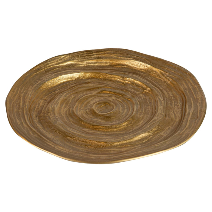 Centro De Mesa Aluminio Dorado 35x35x4 Cm