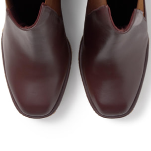 Botín de cuña Bambola en napa con cierre elástico