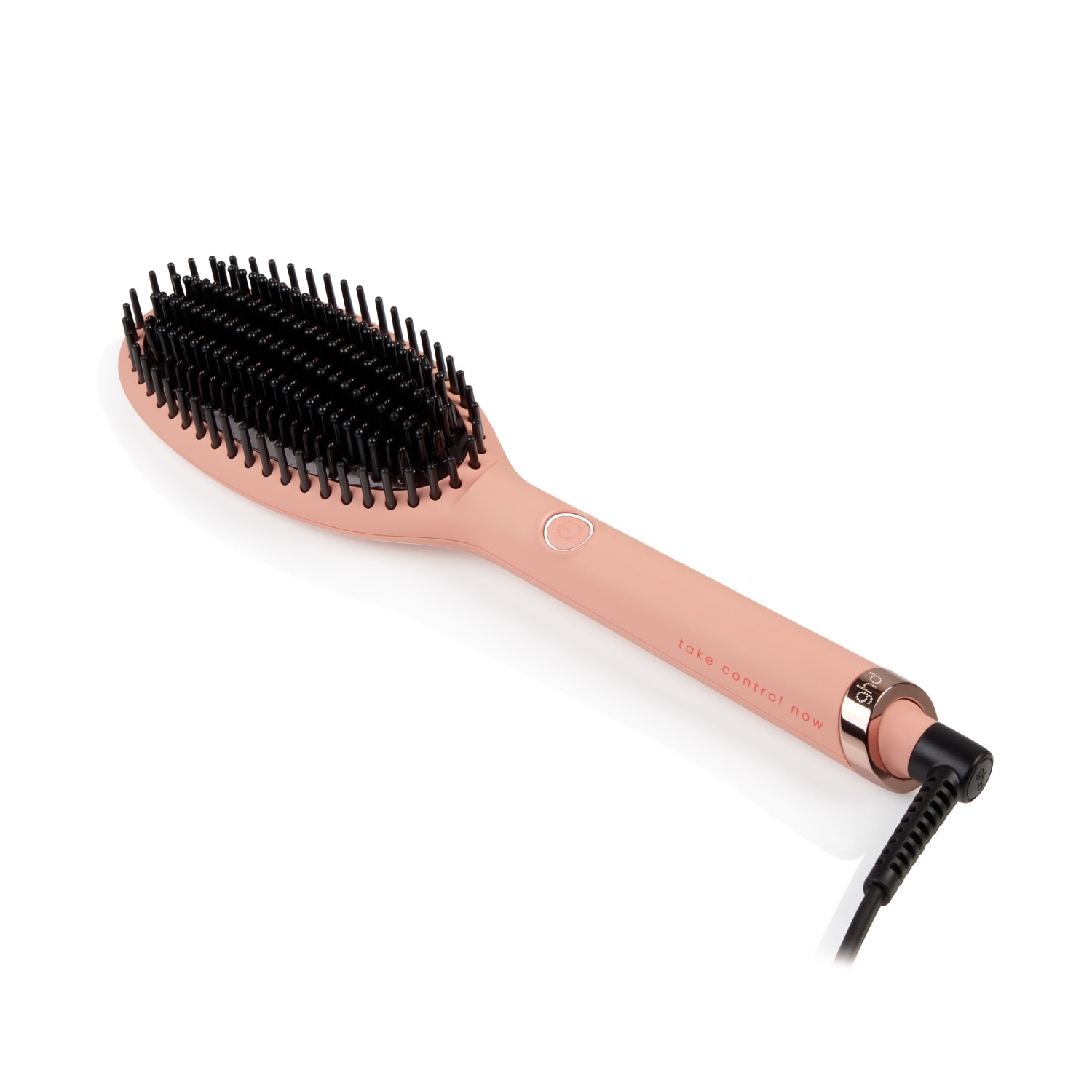 Brosse lissante ghd glide rose et sa pochette thermoprotectrice